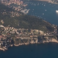 Rocks fitted out for swimming at Coco Beach, at the foot of Mont Boron