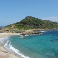 Wild isthmus and turquoise water of Cap Taillat, accessible only on foot
